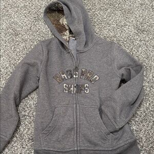 Bass Pro Shops Gray and Camouflage Hoodie